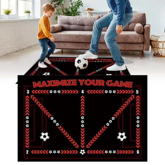 Ctnporpo Football Footstep Training Non Slip Mat Home Mud Sports Footstep Carpet Indoor Soundproofing Fitness Mat Area Rug Carpet