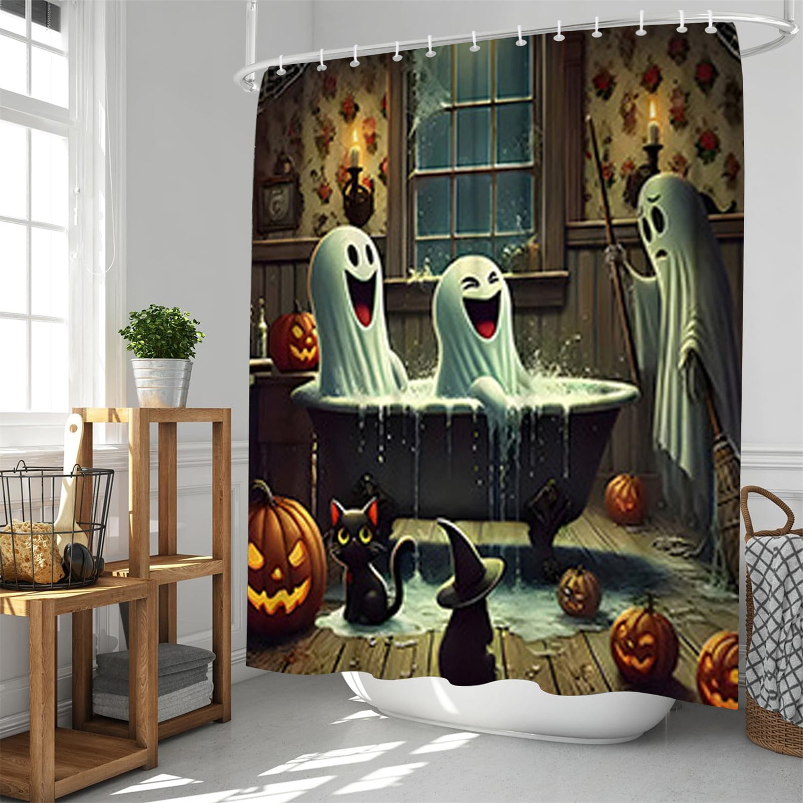 Halloween Shower Curtain Set