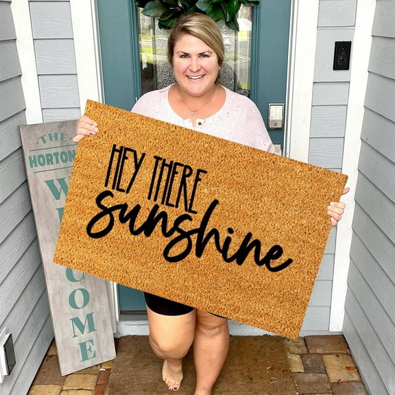 Ctnporpo Heythere Sunshine Summer Mat Fun Summer Doorstep Beach Mat Area Rug Carpet