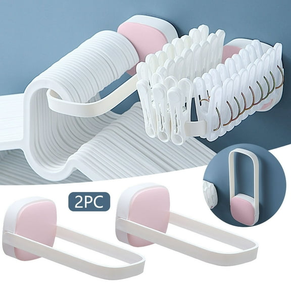 Ctnporpo Home Foldable Hanger Storage Rack Balcony Suction Wall Hanger Hanging Rack Clothes Drying Rack Clothes Peg Organizer Storage Shelves Closet Organizers