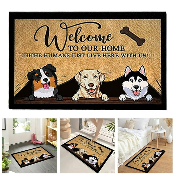 Ctnporpo Before People In This Personalized Dog Doormat Welcome Mat Housewarming Birthday for Dog Lovers Pet Lovers Funny Home Decor Dog Dad Dog Mom Area Rug Carpet