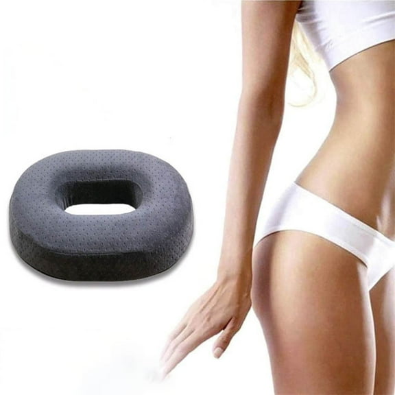 Ctnporpo Seat Cushion Donut Pillow for Tailbone Hemorrhoid Pillow Black Donut Cushion Postpartum Memory Seat Cushion Candey Butt Pillow Donut for Sitting Pressure Ergonomic Cushion