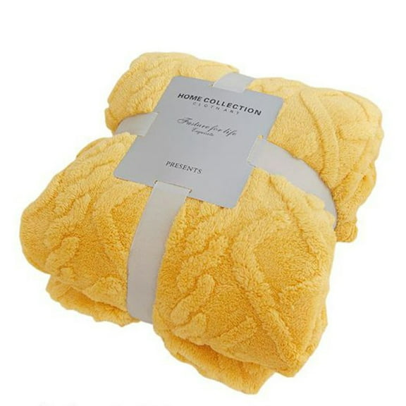 Ctnporpo Sofa Blanket Comfortable Bed Blanket Thick Wool Warm Blanket for Winter Yellow Green Wool Blanket Cotton Blanket