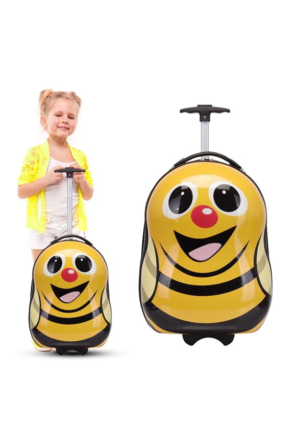 Storage Case 16 Inch Children's Trolley Case Cartoon Animatio N Baby Suitcase Large Capacity Single Pole Cabin Case Storage Box Storage Shelves Closet Organizers