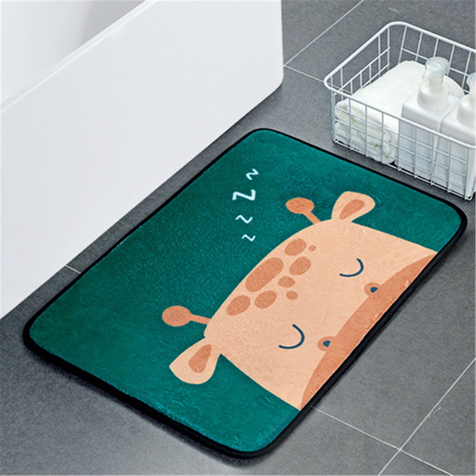 Ctnporpo Super Absorbent Bath Mat Cute Cartoon Bathroom Entrance Anti Slip Mats Household ...