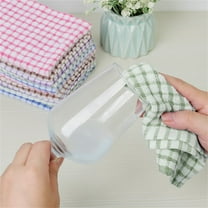 Ctnporpo Towel Kitchen Cotton Dish Cleaning Towels Set Of 6 10.5"x15" Green Bath Towel Hand Towel