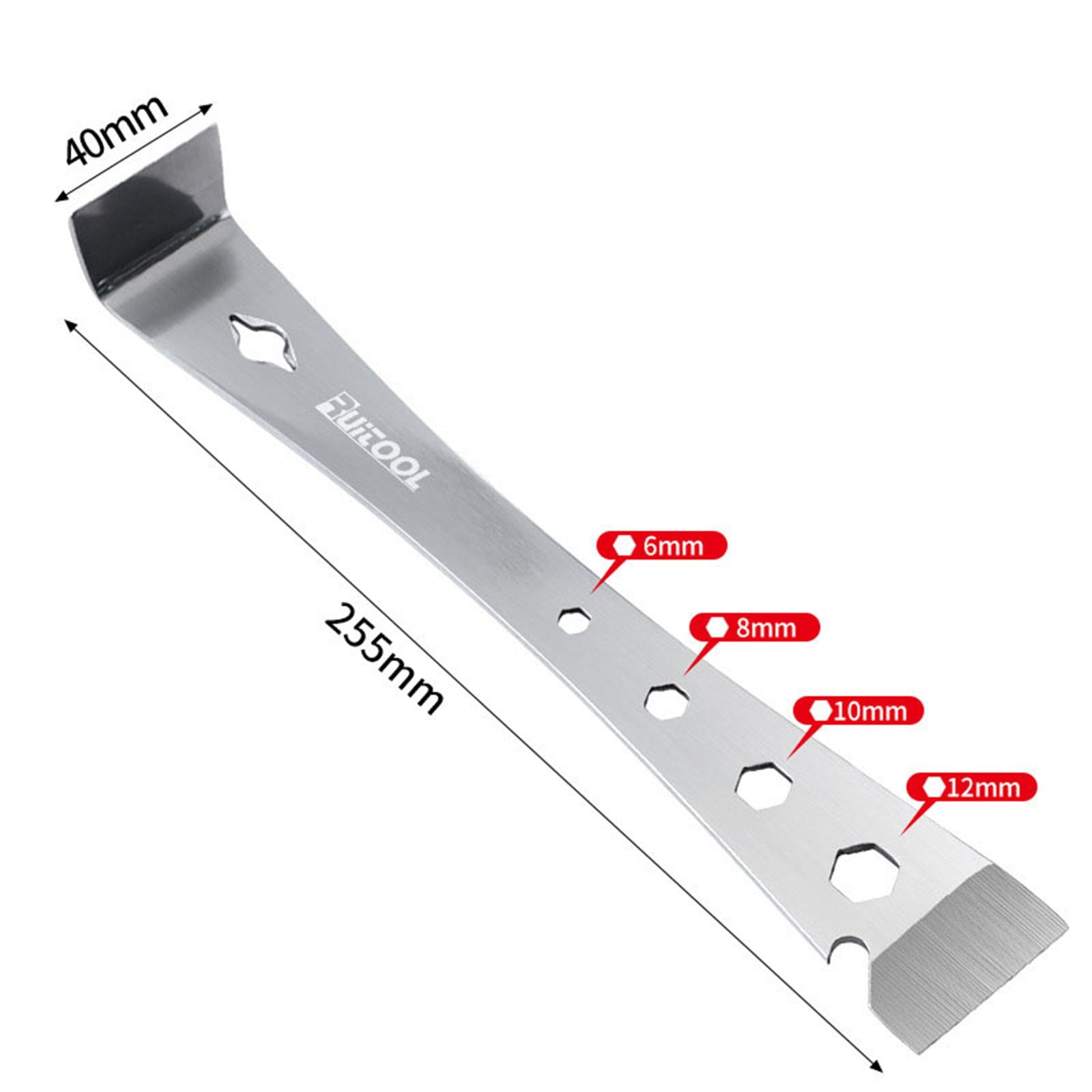 Ctnporpo Woodworking Tools Stainless Steel Flat Bar Hex Small Pry Bar