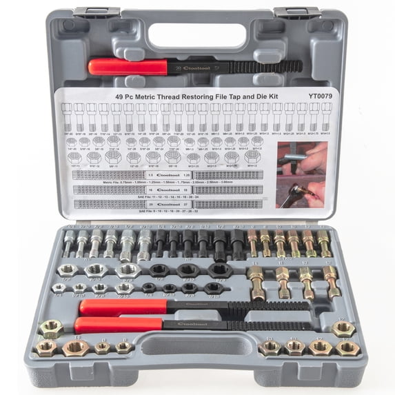 Ctooltool 49Pcs Thread Chaser Set, SAE and Metric Thread Restorer Kit ...