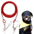 thumbnail image 1 of Pet Tie Out Cable 10ft Strong Braided Steel for Dogs up to 125 lbs, 1 of 6
