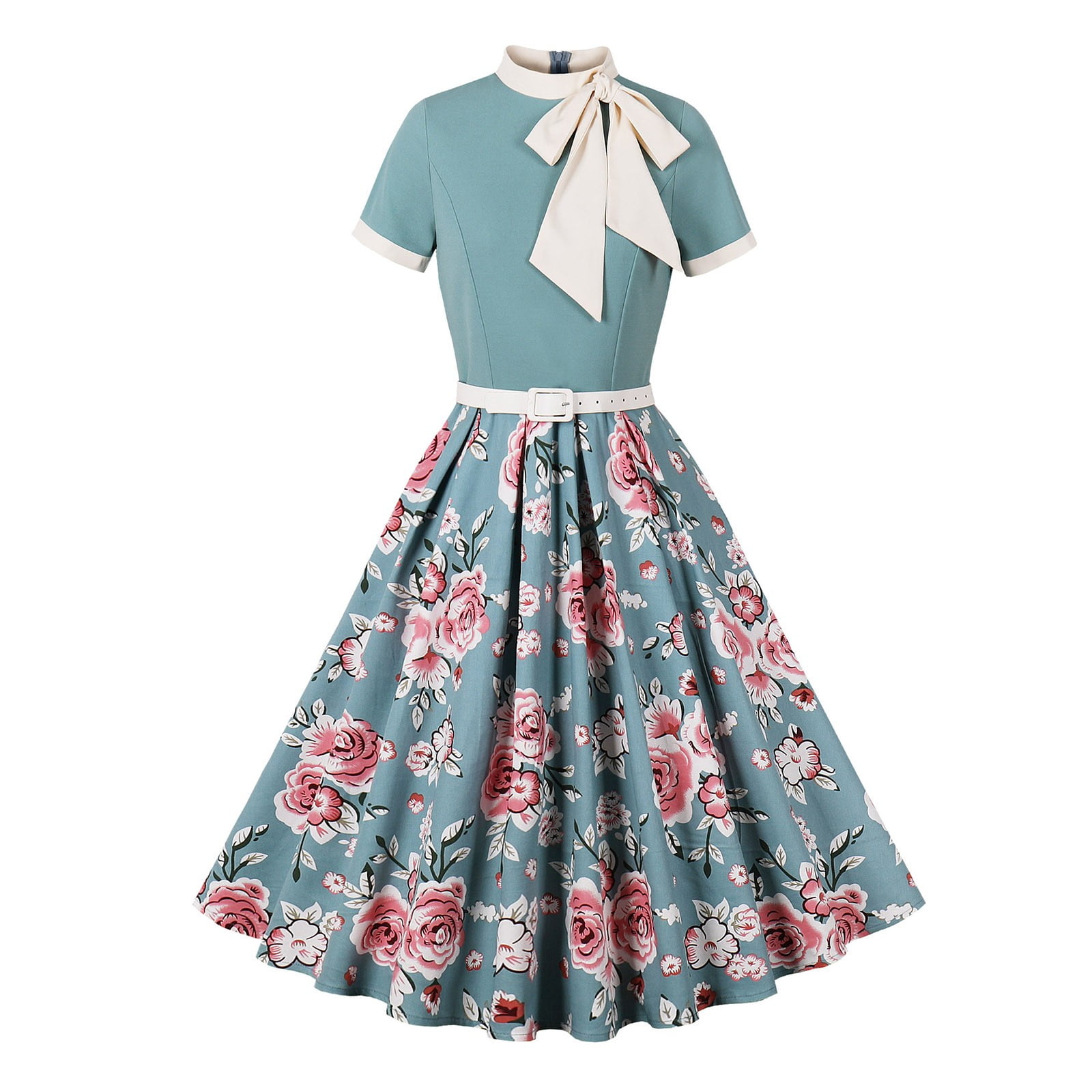50s Swing Linen Vintage Inspired Midi Dress 3049# 50s Swing Linen Vintage Inspired Midi Dress 3049#