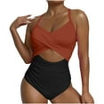 thumbnail image 1 of Ctreela Underwire Tankini Nylon One-Piece Swimsuit (Women's), XL, 1 of 7