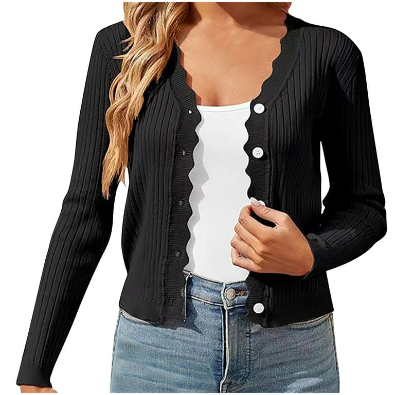 Long Sleeve v-Neck Solid Color Sweater