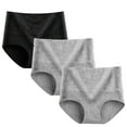 thumbnail image 1 of Ctreela Womens Underwear Cotton Lace Tummy Control Briefs Hipster High Waist Ladies Plus Size Panties Underpants Pack of 5, 1 of 2