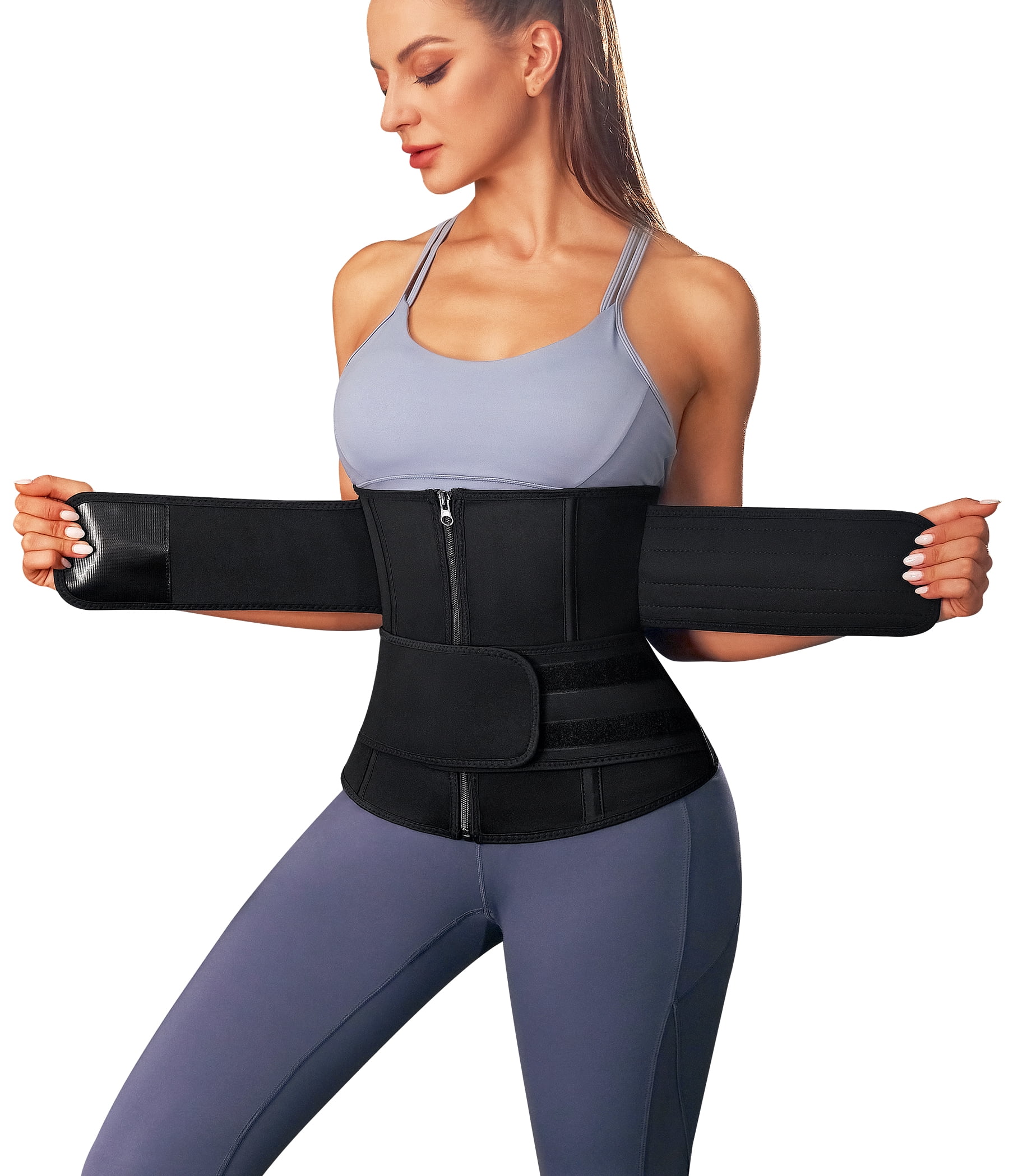 Athletic Works 10 Waist Trimmer Belt with Antimicrobial Protection Black Walmart