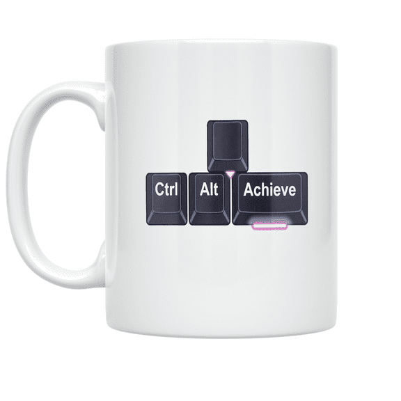 Ctrl Alt Achieve - Tech Culture Enthusiast - 11 oz Ceramic Coffee Mug