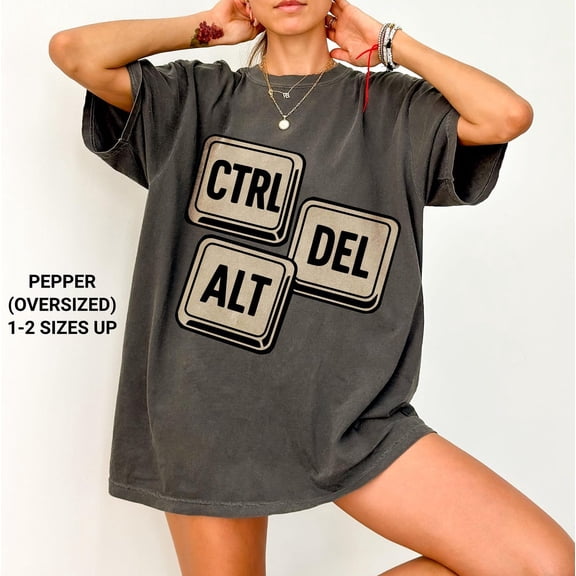 Ctrl Alt Del Tech T-Shirt All Size S-3XL