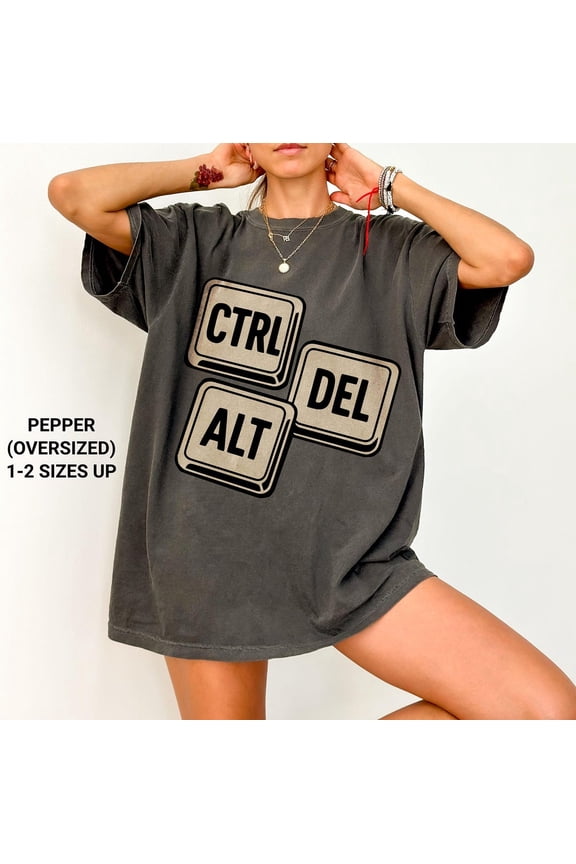 Ctrl Alt Del Tech T-Shirt All Size S-3XL