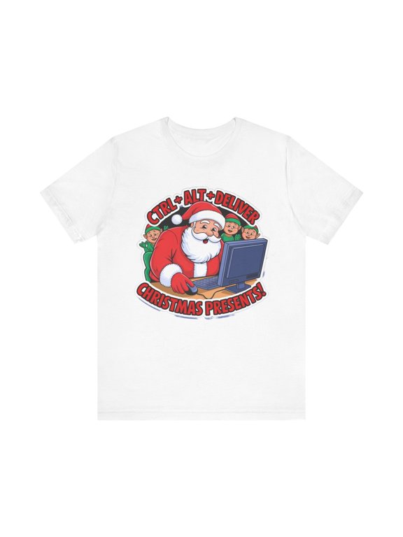 Ctrl Alt Deliver Presents For It Professionals Christmas Design Holiday T-Shirt, Size S-5XL