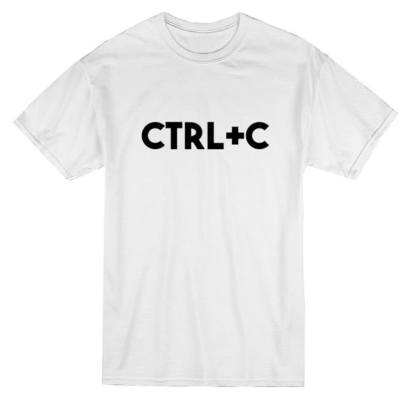 Ctrl + C Copy Computer Matching Dad Son Graphic Men White T-Shirt, Male Medium