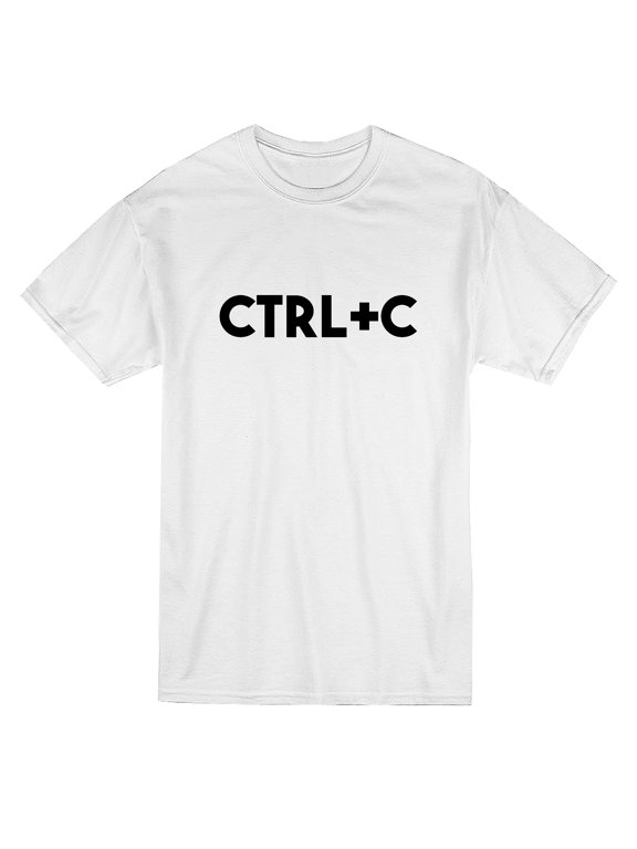 Ctrl + C Copy Computer Matching Dad Son Graphic Men White T-Shirt, Male x-Large