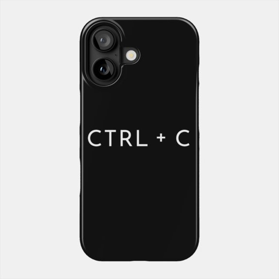 Ctrl C Copy Funny Keyboard Shortcut Graphic Case for Apple iPhone 11 to 17
