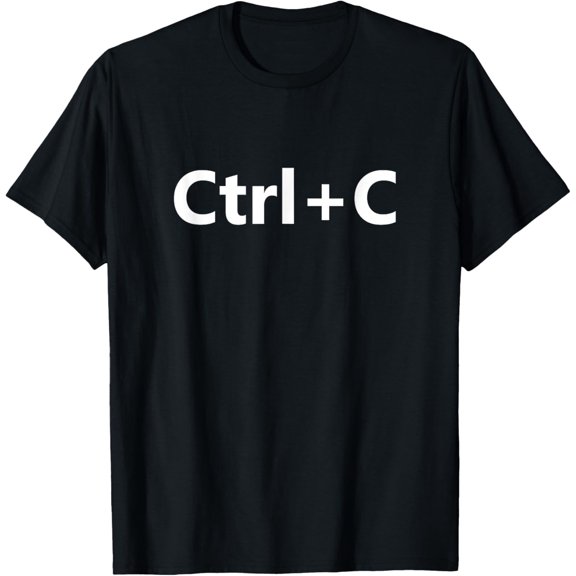 Ctrl C Family Matching Copy Paste T-ShirtMen and women, Black T-shirt, size: Extra large S-4XL