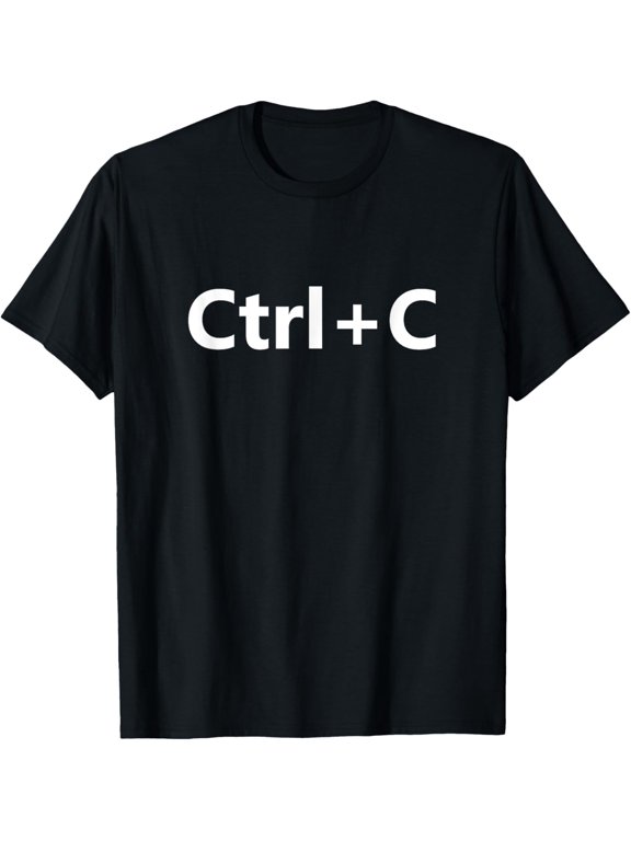 Ctrl C Family Matching Copy Paste T-ShirtMen and women, Black T-shirt, size: Extra large S-4XL