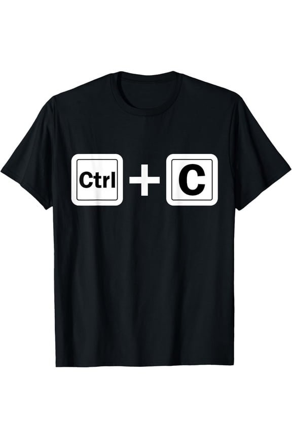Ctrl C Funny Family Matching Copy Paste T-ShirtMen and women, Black T-shirt, size: Extra large S-4XL