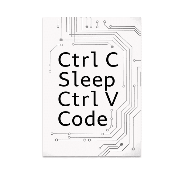 Ctrl C Sleep Ctrl V Code - Tech Enthusiast - 13x19 Poster Print
