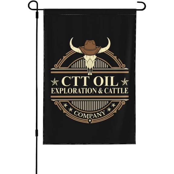 Ctt Oil Exploration And Cattle Flags 12x18 Inch Ft Double Side Banner Yard Sign No Flagpole