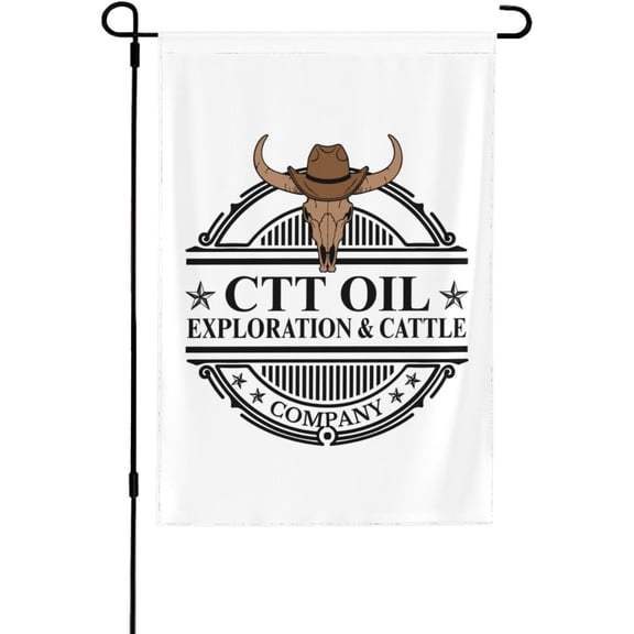 Ctt Oil Exploration And Cattle Flags 12x18 Inch Ft Double Side Banner Yard Sign No Flagpole