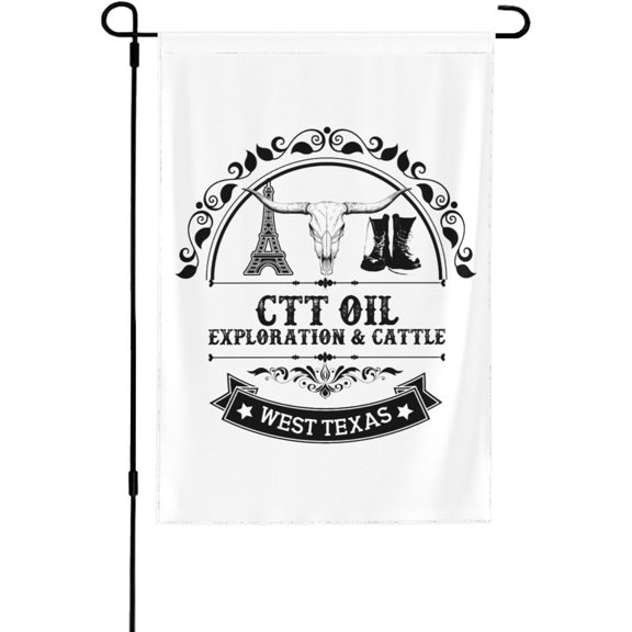 Ctt Oil Exploration & Cattle Flags 12x18 Inch Ft Double Side Banner Yard Sign No Flagpole