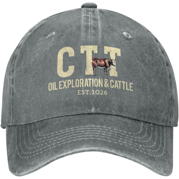 Ctt Oil Exploration and Cattle hat Funny Denim Cap