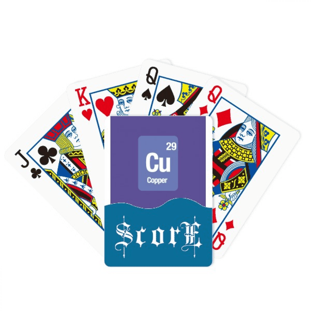 Cu Copper Checal Element Science Score Poker Playing Card Index Game