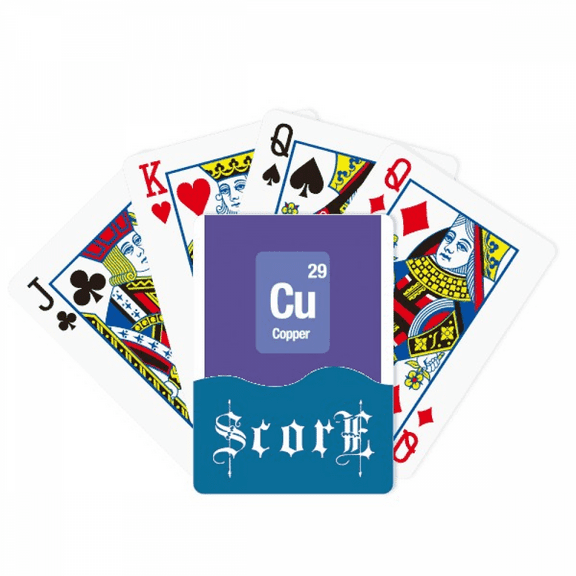 Cu Copper Checal Element Science Score Poker Playing Card Index Game