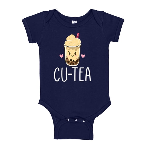 Cu-Tea Baby Bodysuit One Piece NB Navy Blue