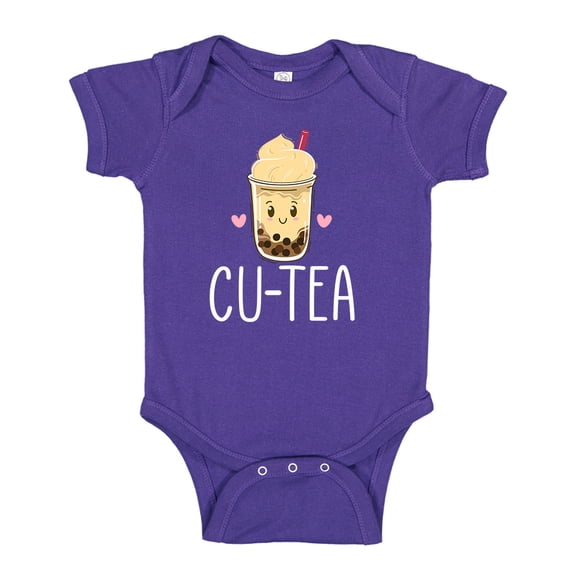 Cu-Tea Baby Bodysuit One Piece NB Purple