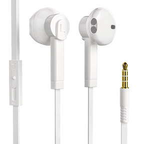 CuWire In-Ear Earbuds with Built-in Microphone, White