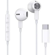 CuWire RKN-118 USB C Earbud Headphones, Hi-Fi Wired in-Ear Stereo Noise Cancelling Earphones, Black
