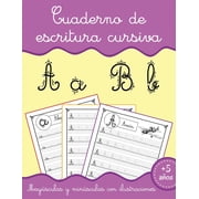 Cuaderno de escritura cursiva Aprender a escribir Letras para ni os 5 a os Aprendiendo a repasar letras min sculas y ma, Paperback