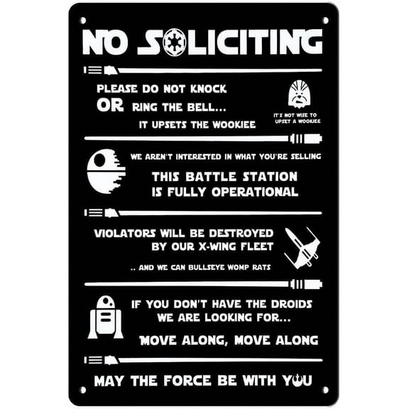 Cuarevw No Soliciting Sign for House Funny - No Soliciting Signs for House Door Office Business 8x12 Inch