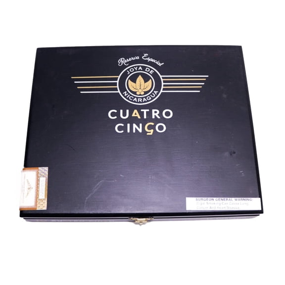 Cuatro Cinco Torpedo Empty Wood Cigar Box 9.75" x 8" x 1.5