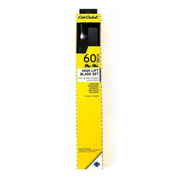 Cub Cadet 490-110-C163 Deck High-Lift Lawn Mower Blade Set 60 in. for Cub Cadet Mowers, 3-Pack