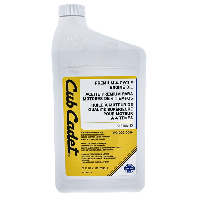 Cub Cadet Riding Mower Oil Typenull