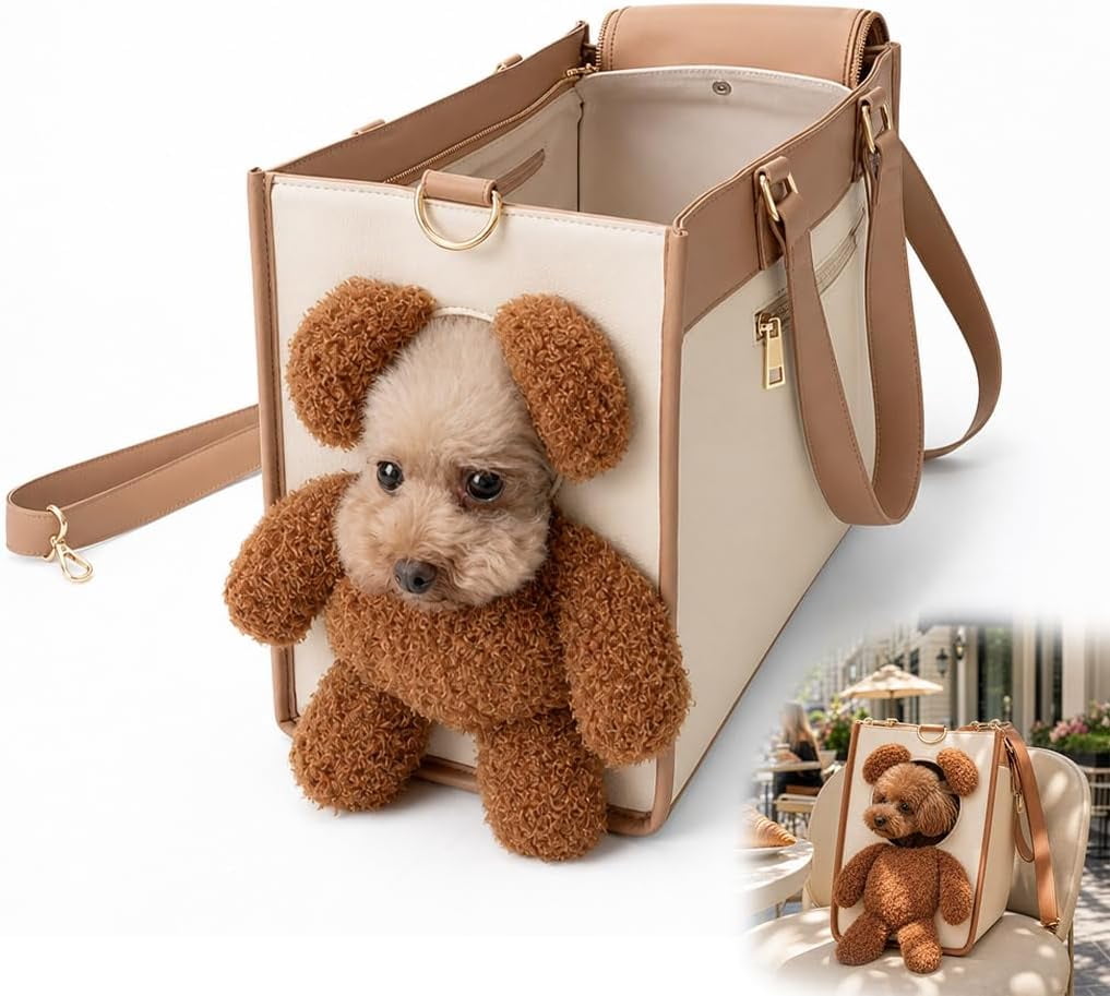 The Cub Carrier Teddy Carrier Bag for Dogs Small Pet Travel Tote Head