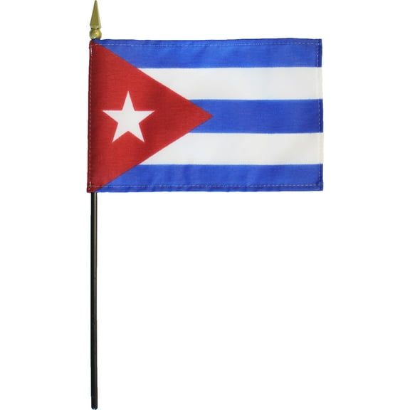 Cuba - 4"X6" Stick Flag