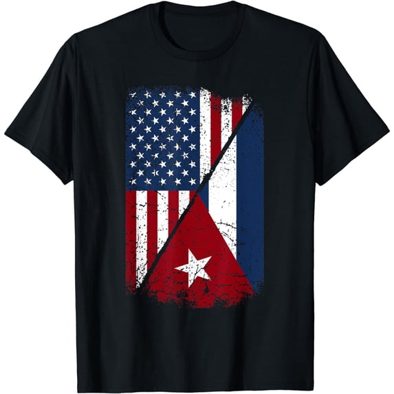 Cuba American Flag Shirt - Cuban American Gift T-Shirt