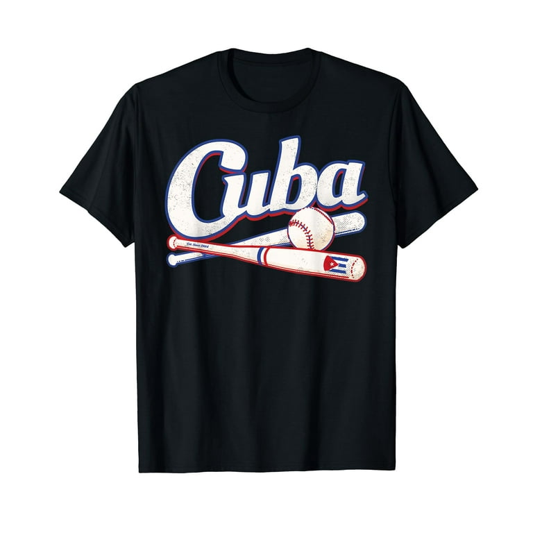 Cuba Baseball, Cuban Flag T-Shirt Cuba Baseball, Cuban Flag T-Shirt