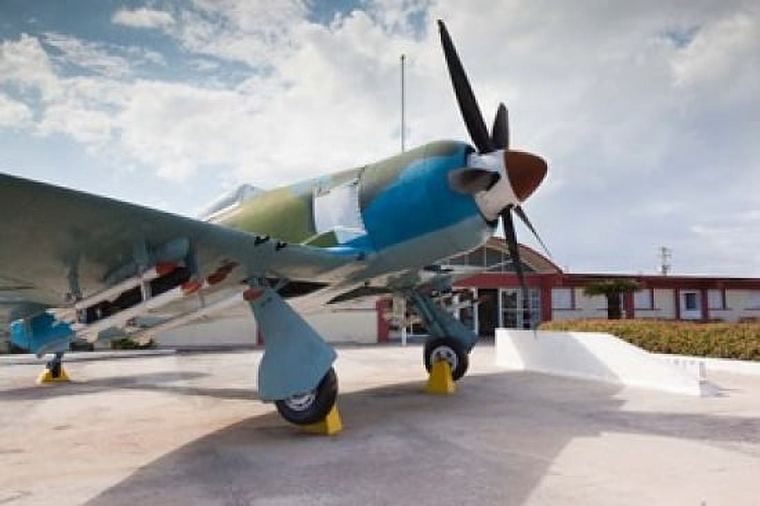 Cuba Bay of Pigs Cuban Hawker Fury war plane Canvas Art - Walter Bibikow DanitaDelimont (28 x 19)