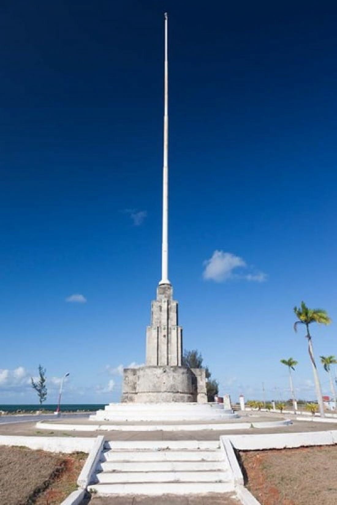 Cuba Cardenas Flagpole Monument Canvas Art - Walter Bibikow DanitaDelimont (24 x 36)